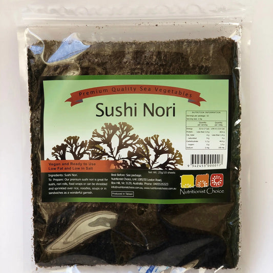 NUTRITIONIST CHOICE Sushi Nori 10 Sheets 25g NUTRITIONIST CHOICE