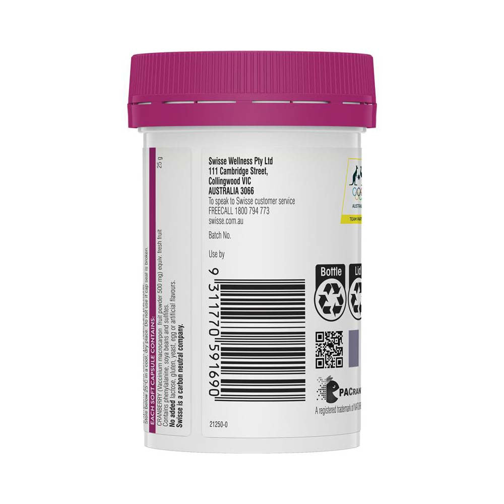 SWISSE Ultiboost High Strength Cranberry 25,000mg 30 Capsules - Cutprice Online