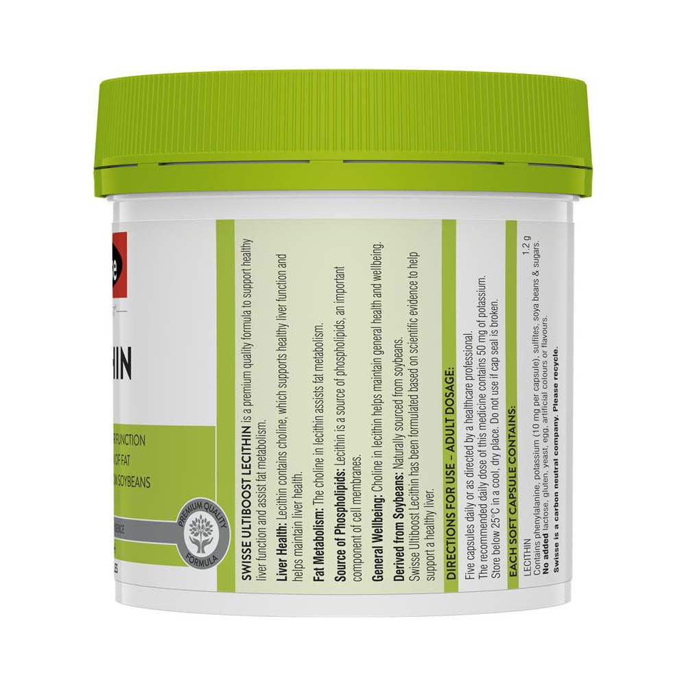 Swisse Ultiboost Lecithin 1200mg 150 Caps - Cutprice Online