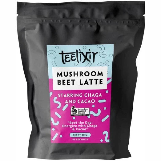 Teelixir Organic Mushroom Beet Latte (Starring Chaga And Cacao) 500G - Cutprice Online