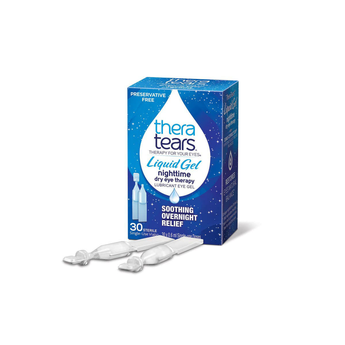 Thera Tears Liquid Night Gel Single Use Vials 0.6ml 30 Pack