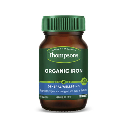 Thompson's Organic Iron 24mg 30 Tablets THOMPSON'S