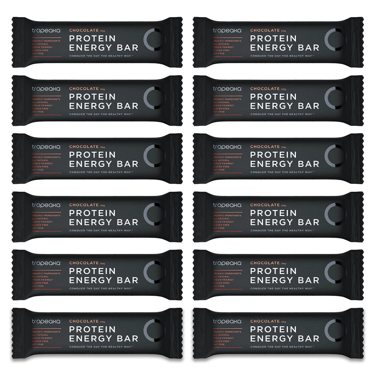 Tropeaka Protein Energy Bar Chocolate 50g (Pack of 12) - Cutprice Online