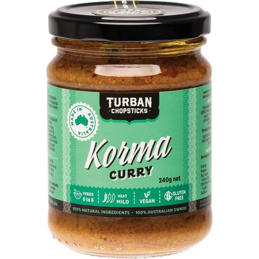 TURBAN CHOPSTICKS Curry Paste Korma Curry 240g TURBAN CHOPSTICKS