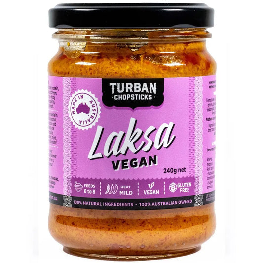 TURBAN CHOPSTICKS Curry Paste Laksa Vegan 240g TURBAN CHOPSTICKS