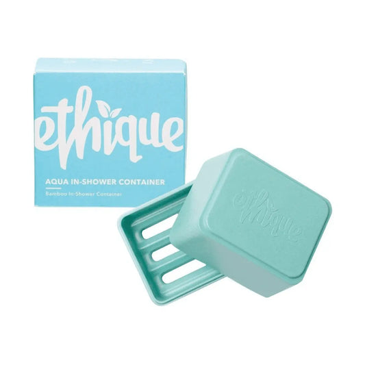 ETHIQUE Bamboo & Cornstarch Shower Container Aqua 1 ETHIQUE