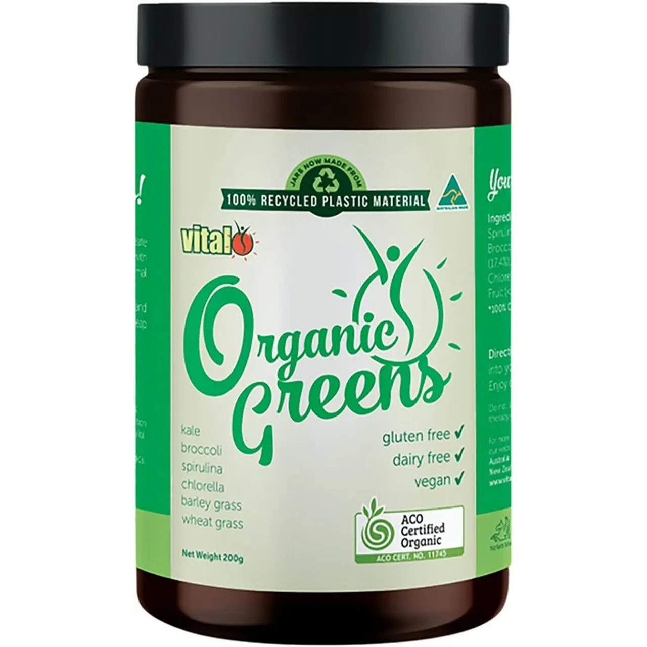 MARTIN & PLEASANCE Vital Organic Greens Powder 200g MARTIN & PLEASANCE