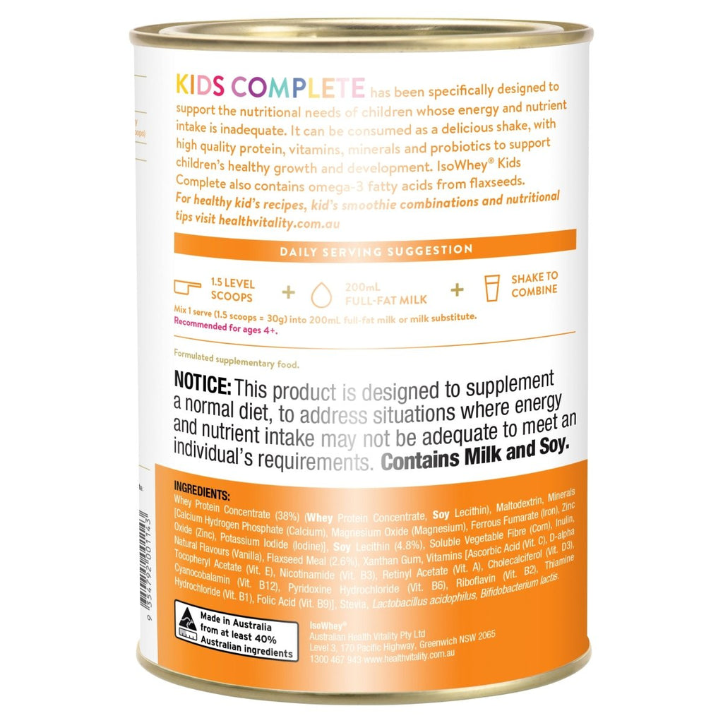IsoWhey Clinical Nutrition Kids Complete Vanilla 600g - Cutprice Online