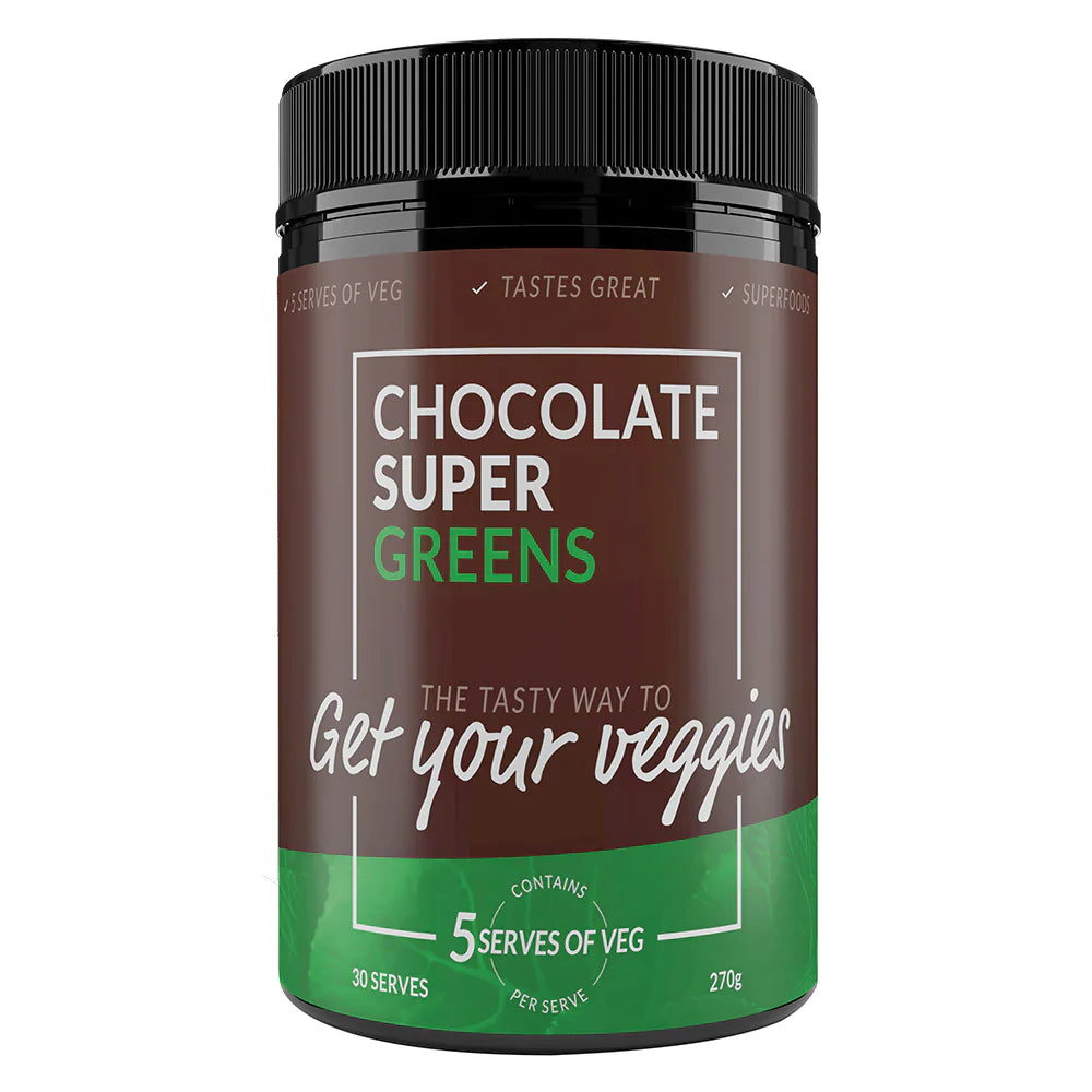 The Man Shake Choc Super Greens 270g - Cutprice Online