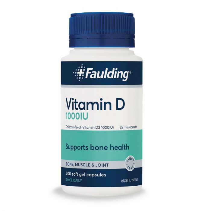 Faulding Vitamin D 1000IU 200 Caps - Cutprice Online