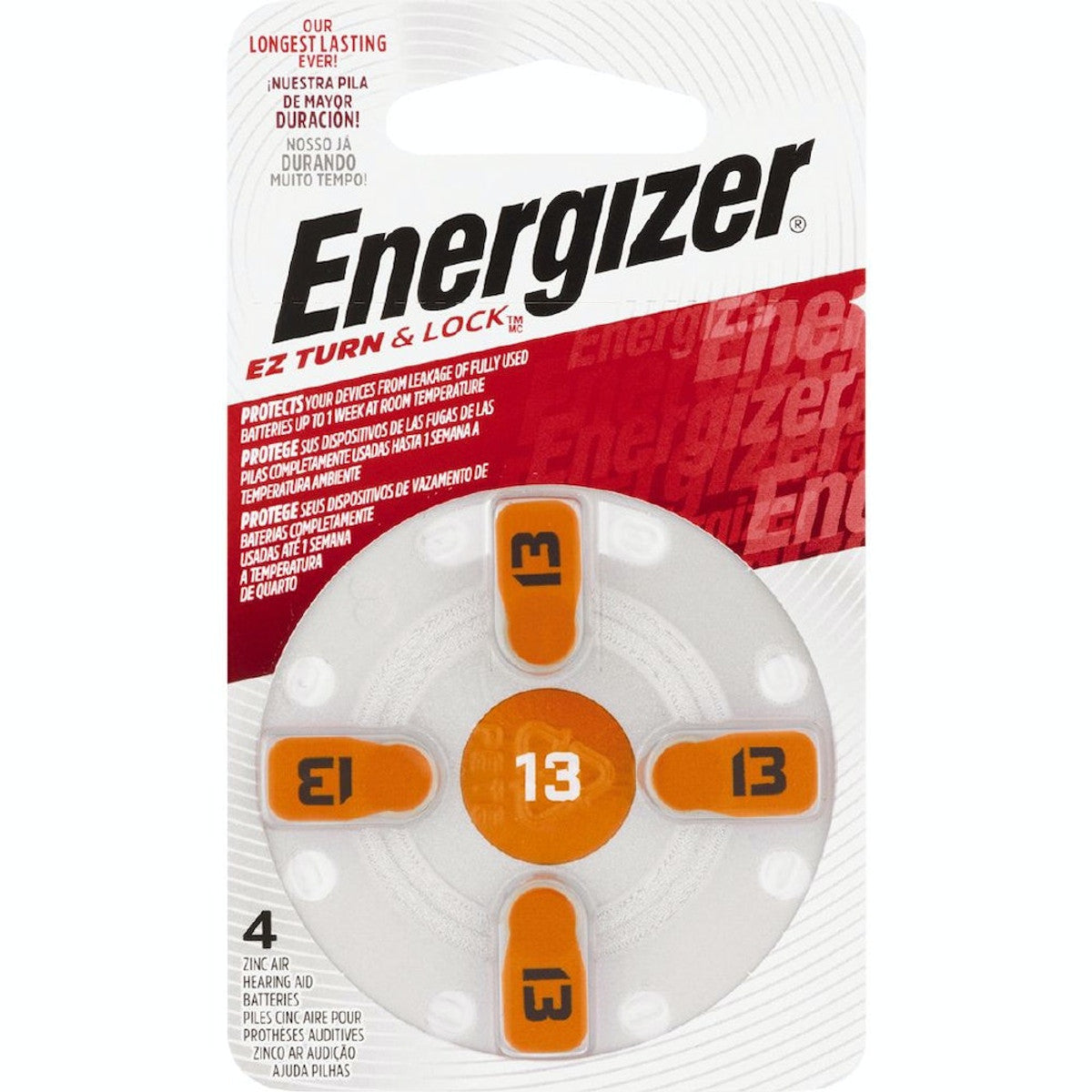 Energizer Hearing Aid Batteries Az10 Turn & Lock 4 Pack - Cutprice Online