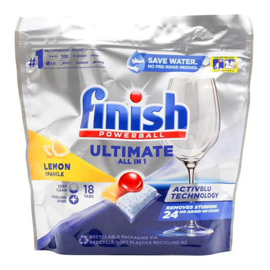 FINISH ALL IN 1 DISHWASHING TABLETS LEMON SPARKLE PK18
