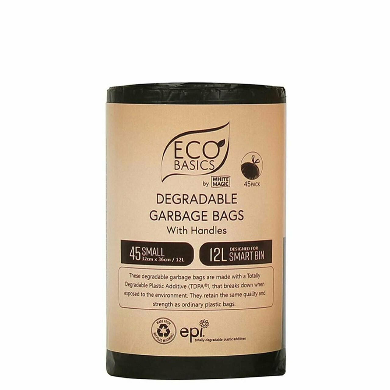 White Magic Eco Basics Garbage Bags Small 45 bags x 12L - Cutprice Online