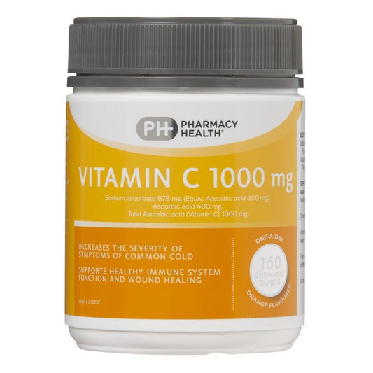 Pharmacy Health Vitamin C 1000mg 150 Chewable Tablets - Cutprice Online