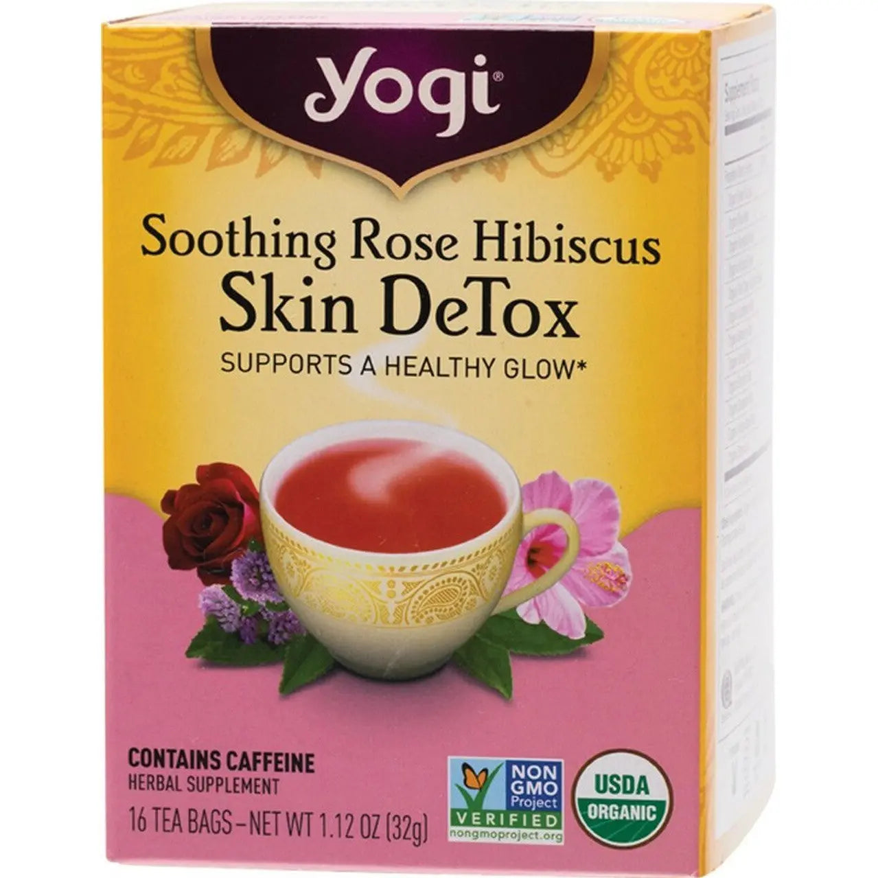Yogi Tea Herbal Tea Bags Rose Hibiscus Skin DeTox 16pk YOGI TEA